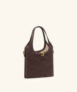 Alternative view of Brooke Mini Belted Embellished Top Handle Bag - Dark Brow