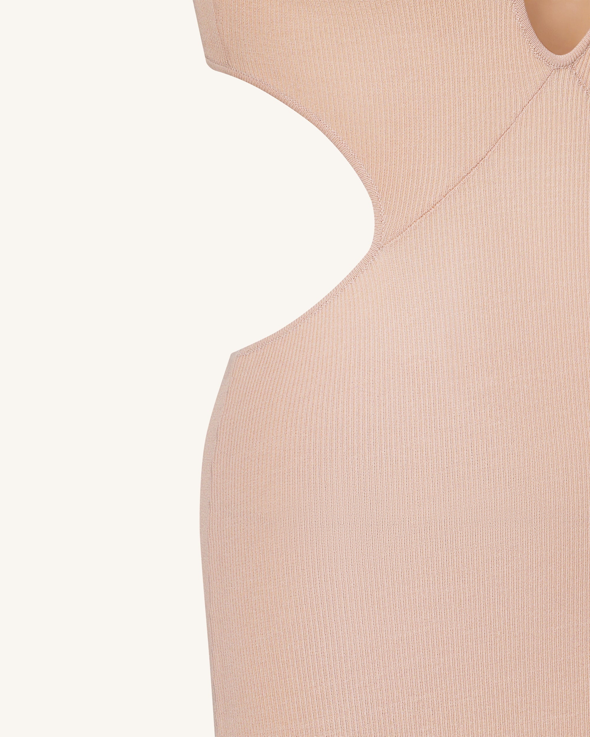 Ribbed Knit Cutout Maxi Dress - Pink - Image 7