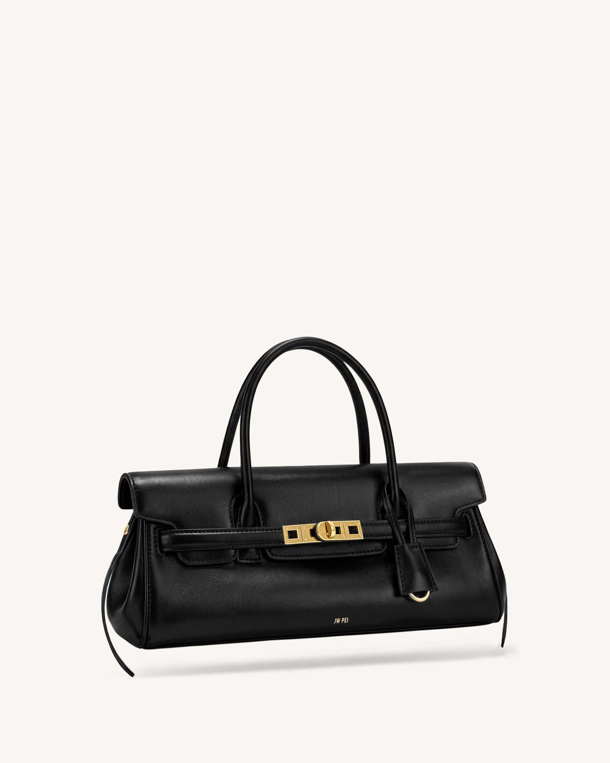 Yara Small Top Handle Shoulder Bag - Black - Image 2