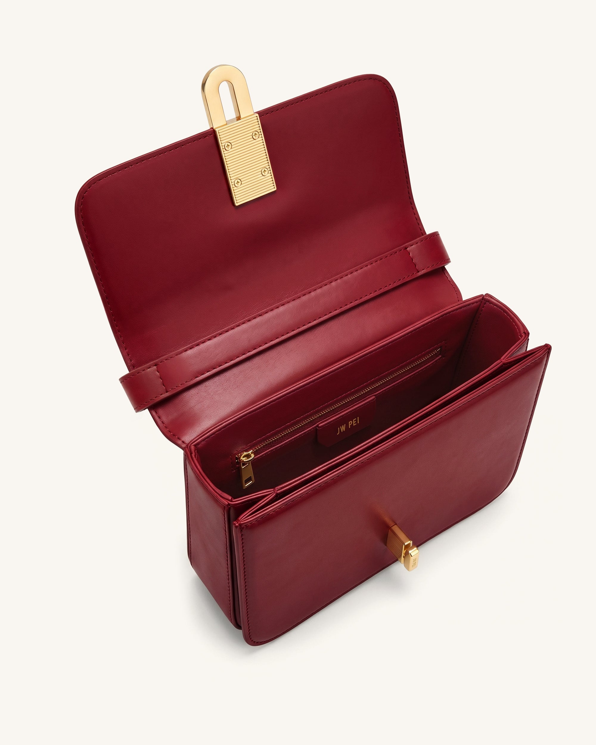 Evania Lock Shoulder Bag - Red - Image 4