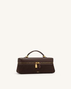 Alternative view of Cleo Faux Suede Vanity Bag - Dark Brown