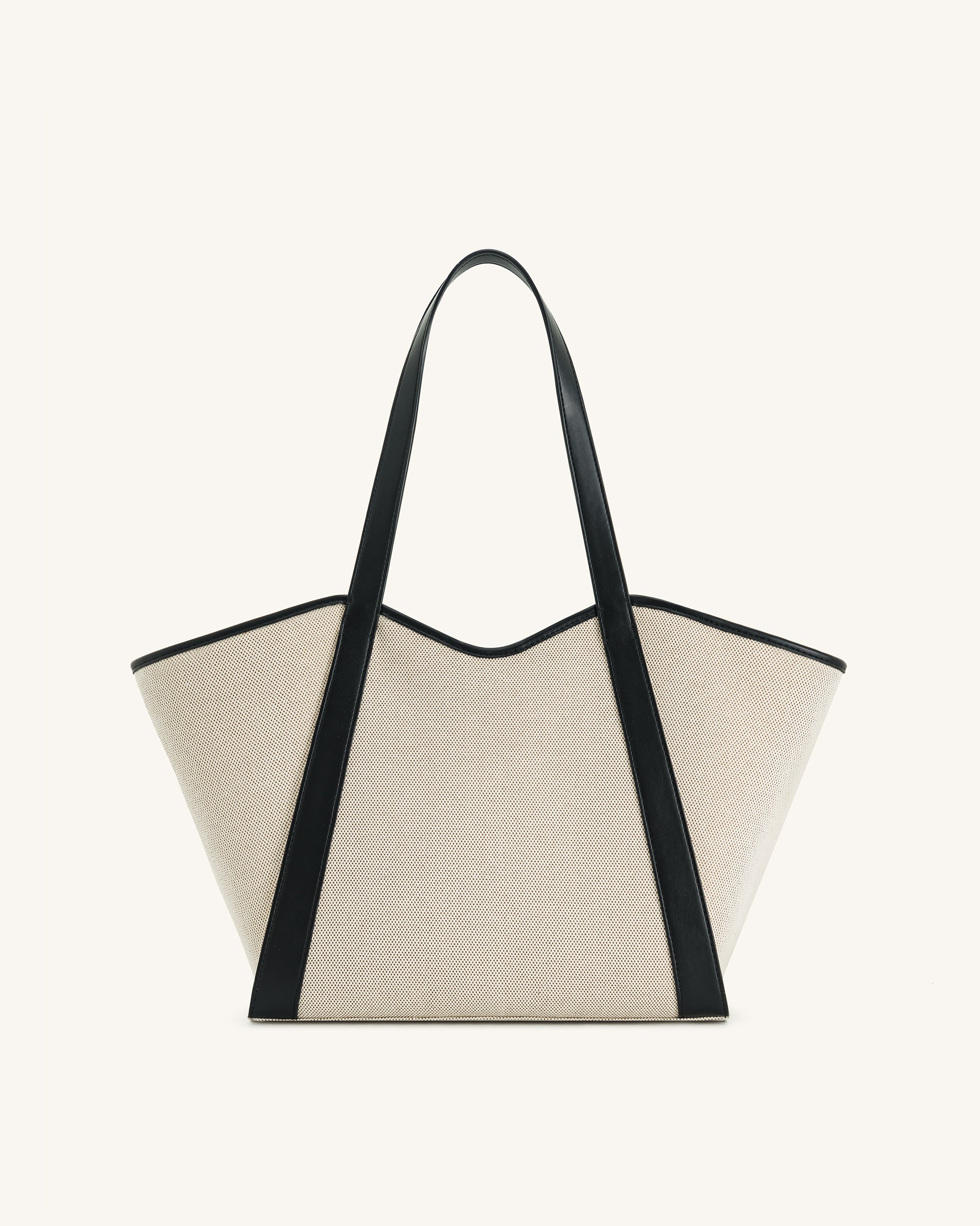 Kiana Large Capacity Tote Bag - Black Canvas - Image 3