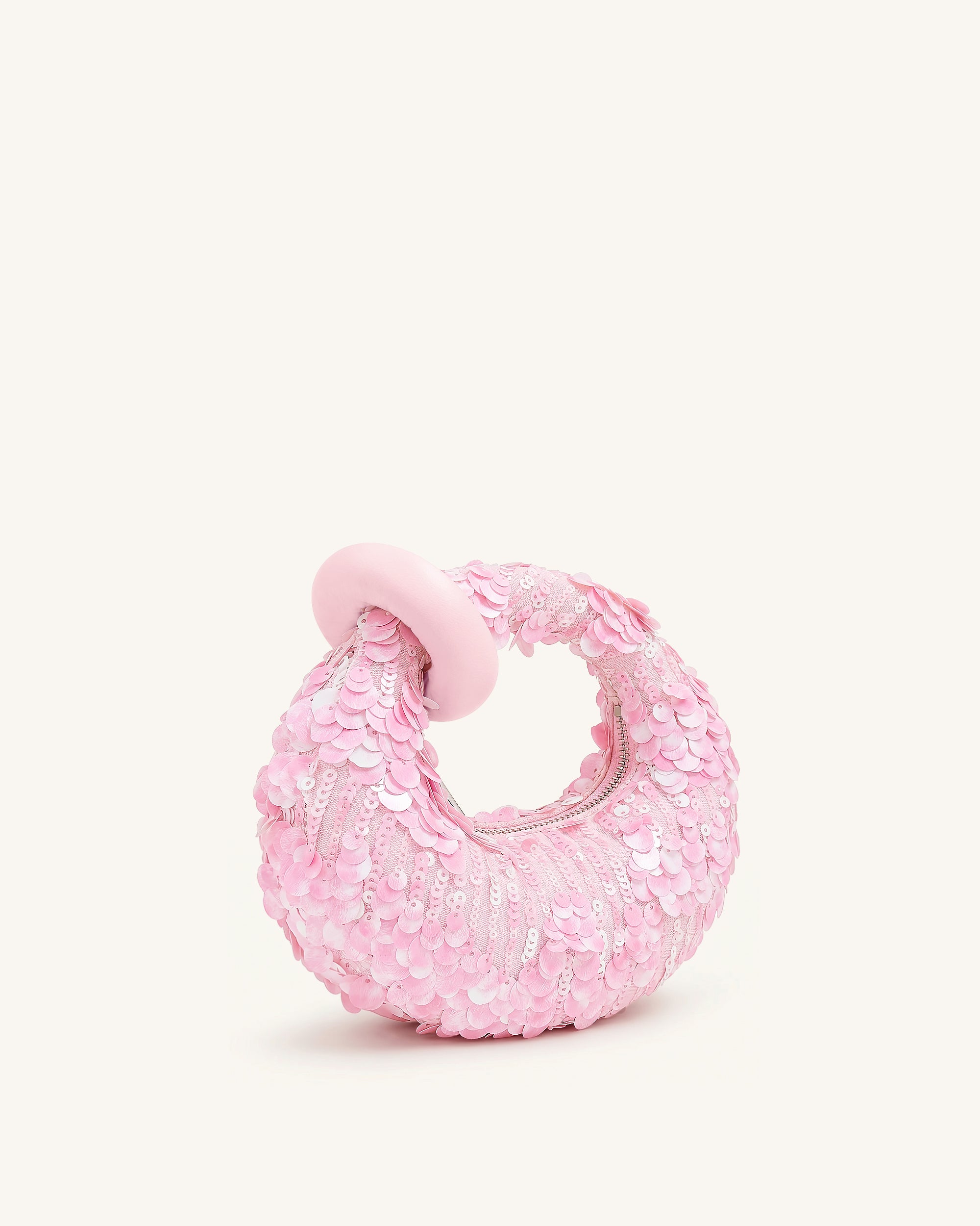 Abacus Sequin Mini Top Handle Bag - Pink - Image 2