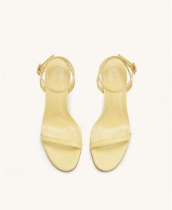 Alternative view of Alivia Gold Metal Heel Sandals - Pale Yellow