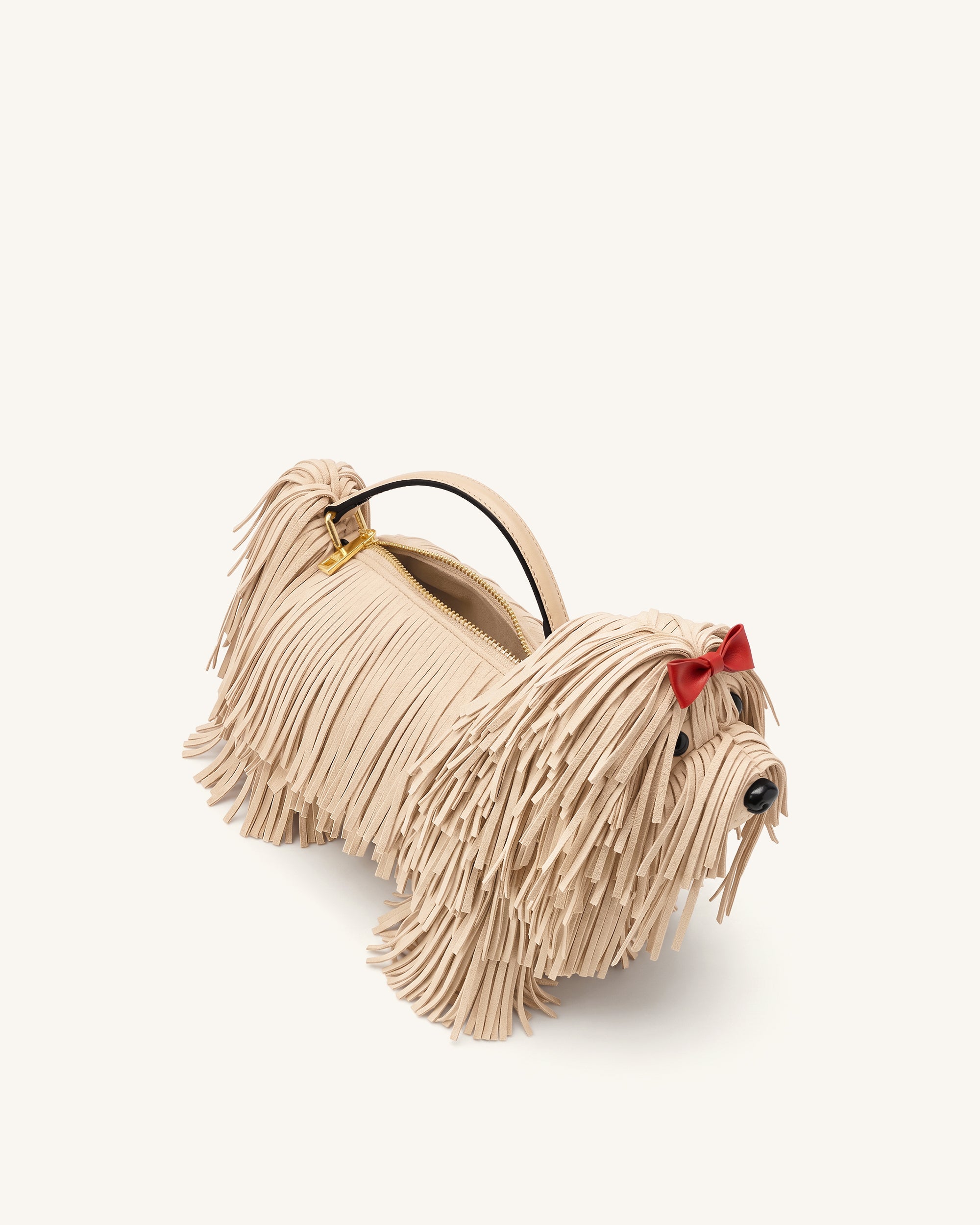 Coco Shaggy Dog Shaped Handle Bag - Apricot - Image 4